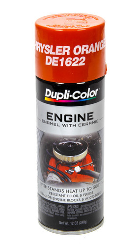Dupli-Color/Krylon DE1622 Paint, Dupli-Color, Engine, High Temperature, Enamel, Gloss Chrysler Orange, 12 oz Aerosol, Each