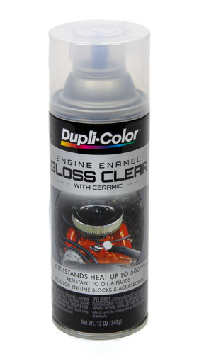 Dupli-Color/Krylon DE1636 Paint, Dupli-Color, Engine, High Temperature, Enamel, Gloss Clear, 12 oz Aerosol, Each