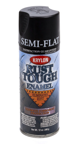 Dupli-Color/Krylon RTA9203 Paint, Dupli-Color, Rust Tough Enamel, Satin Black, 12 oz Aerosol, Each