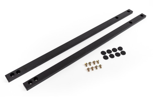 Steeda Autosports 555-5212 Jacking Rails, Rocker Panel, Boxed, Bolt-On, Hardware Included, Steel, Black Powder Coat, Ford Mustang 2015-26, Pair