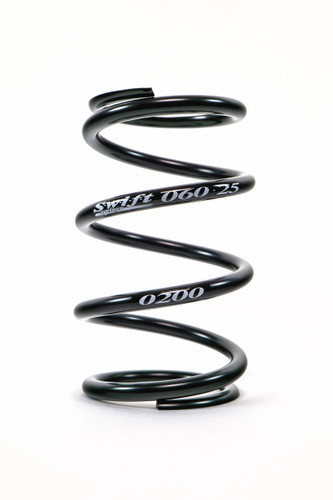 Swift Springs 060-250-150 B Coil Spring, Barrel, 2.5 in. ID, 6 in. Length, 100 lbs/in. Spring Rate, Black Powder Coat, Each