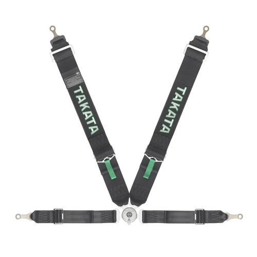 Takata TR71001-0-31 Harness, Race, 4-Point, Camlock, Pull Up Adjust, Bolt-In, Individual Harness, Black, Kit