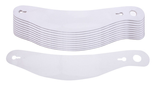 Ultra Shield 1213 Helmet Shield Tear Off, 2 mm Thick, 13 in. Center to Center, Plastic, Clear, Simpson Helmets, Set of 200