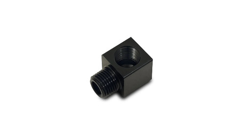 Vibrant Performance 10825 Fitting, Adapter, 90 Degree, 1/8 in. NPT Female to 1/8 in. NPT Male, Aluminum, Black Anodized, Each