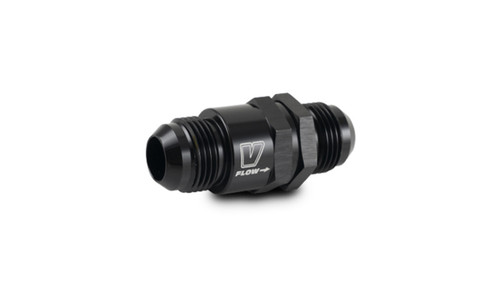 Vibrant Performance 16024 Check Valve, Piston, 12 AN Male Inlet, 12 AN Male Outlet, External, Aluminum, Black Anodized, Universal, Each