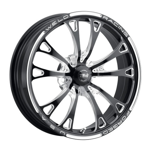 Weld Racing 84C-15000NB-B Wheel, V-Series Frontrunner, 15 x 3.5 in, 1.750 in. Backspace, Anglia Spindle Mount, Aluminum, Black Anodized / Machined, Each