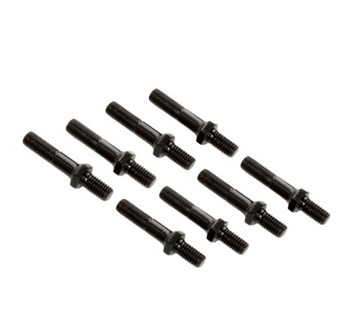 Air Flow Research 6407-8 Rocker Arm Stud, 7/16-14 in. Base Thread, 7/16-20 in. Top Thread, 2.000 in. Effective Stud Length, Steel, Black Oxide, Big Block Chevy/Big Block Ford, Set of 8