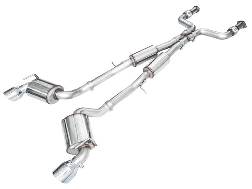 AWE Tuning 3020-32400 Exhaust System, Track Edition, Cat-Back, 3 in. Diameter, Dual Rear Exit, 5 in. Chrome Tips, Stainless, Natural, 3.0 L, Nissan Z 2023-26, Kit
