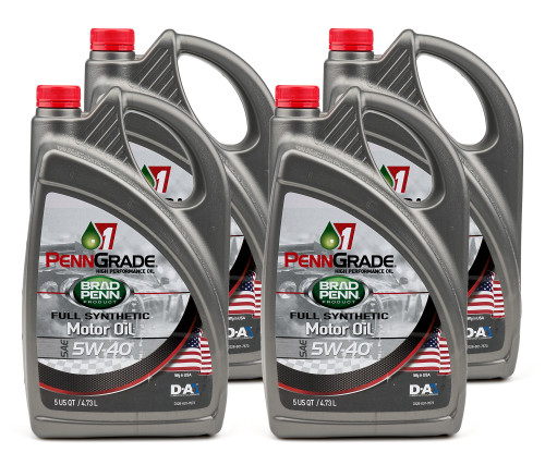 Penngrade Motor Oil 71730 Motor Oil, PennGrade 1, High Zinc, 5W40, Synthetic, 5 qt Jug, Set of 4