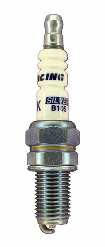 Brisk Racing Spark Plugs B10S Spark Plug, Silver Racing, 12 mm Thread, 19 mm Reach, Heat Range 10, Gasket Seat, Non-Resistor, Each