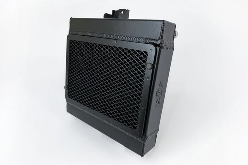 CSF Cooling 8258 Radiator, Auxiliary, 9.291 in. W x 6.969 in. H x 1.65 in. D, Driver Side Inlet, Passenger Side Outlet, Aluminum, Black Powder Coat, BMW M2 2019-21/M3 2015-18/M4 2015-18, Each
