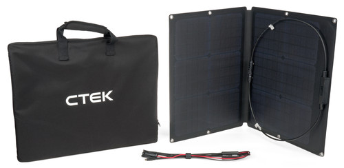 CTEK 40-463 Battery Charger Solar Panel, Folding, 60W, Cable Included, Black, Each