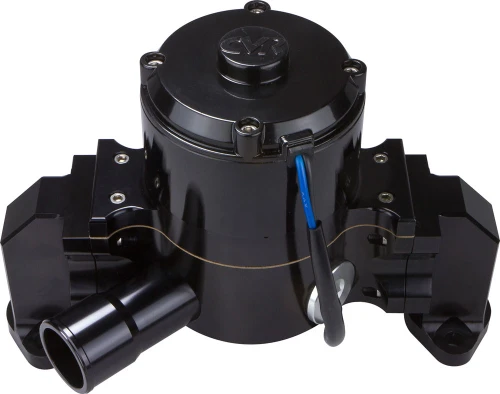 CVR Performance 8550BK Water Pump, Electric, Proflo Extreme, 1-3/16 in. Female O-Ring Inlet Port, 6.750 in. Height, Aluminum, Black Anodized, Small Block Chevy, Kit