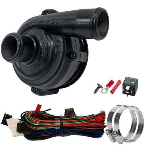 Davies, Craig DC-8009 Water Pump, EWP80, Electric, Remote Mount, 1-3/8 in. Hose Barb Fittings, 23.8 GPM, Aluminum, Black Powder Coat, Universal, Kit