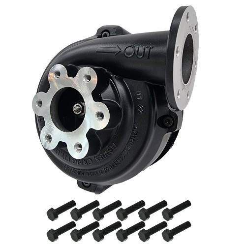 Davies, Craig DC-8106 Water Pump, EWP80, Electric, Remote Mount, 6 Bolt Flange Inlet/Outlet, 23.8 GPM, Aluminum, Black Powder Coat, Universal, Each