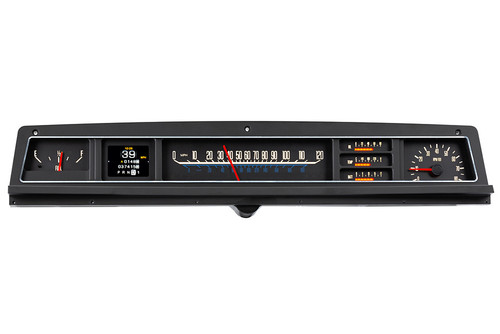 Dakota Digital RTX-71C-CAP-X Gauge Kit, RTX, Electric, Analog, Fuel Level/Oil Pressure/Speedometer/Tachometer/Voltmeter/Water Temperature, Black Face, GM B-Body 1971-76, Kit