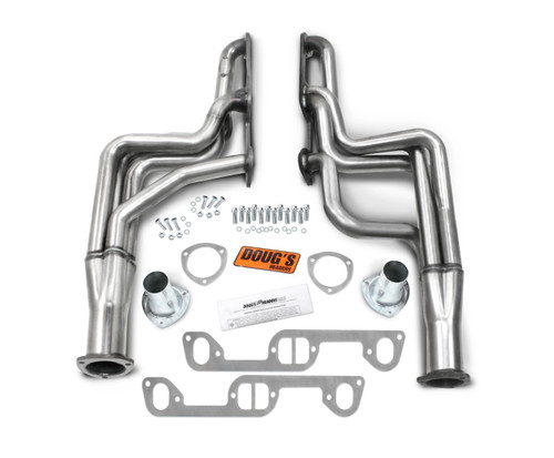 Dougs Headers D590-SS Headers, Full, 1.75 in. Primary, 3 in. Collector, Gaskets/Hardware/Reducers Included, Stainless, Natural, Pontiac V8 GTO 1968-72, Pair