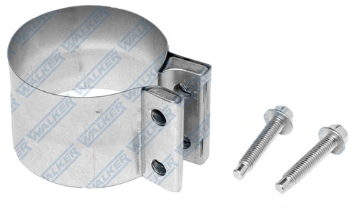 Dynomax 33975 Exhaust Clamp, Band Clamp, 2.25 in. Diameter, 3 in. Wide Band, Lap Joint, Steel, Aluminized, Each