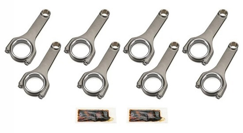 Dyers Rods 6000CLSBCLJ7200A Connecting Rod, H Beam, 6.000 in. Long, Bushed, 7/16 in. Cap Screws, ARP2000 Bolts, Small Block Chevy, Set of 8