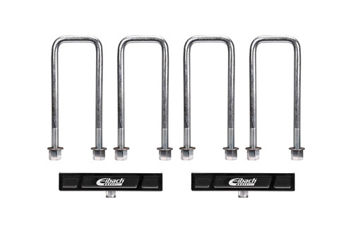 Eibach LB81-35-035-01-02 Leaf Spring Block, 1 in. Height, Hardware/U-Bolts, Aluminum, Black Anodized, Ford Fullsize Truck 2015-20, Kit