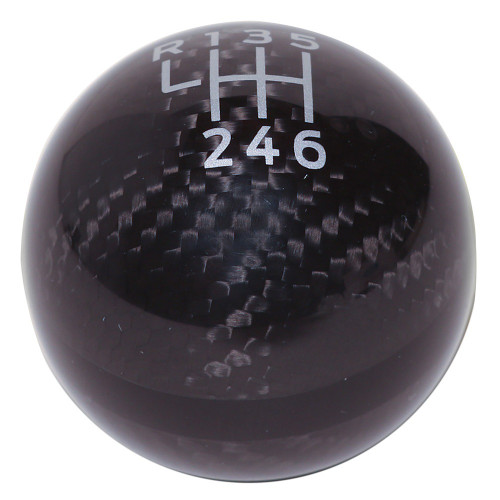 Ford M-7213-MCF Shifter Knob, 12 mm x 1.25 Thread, Plastic, Carbon Fiber Look, Ford Mustang 2015-26, Each
