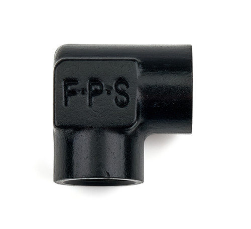 Fragola 491601-BL Fitting, Adapter, 90 Degree, 1/8 in. NPT Female to 1/8 in. NPT Female, Aluminum, Black Anodized, Each