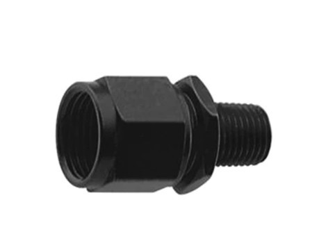 Fragola 499366-BL Fitting, Adapter, Straight, 6 AN Female Swivel to 3/8 in. NPT Male, Aluminum, Black Anodized, Each