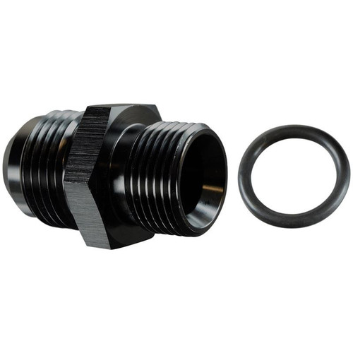 ICT Billet 551208 Adapter, 20 mm x 1.5 Male O-Ring to 10 AN Male, Aluminum, Black Anodized