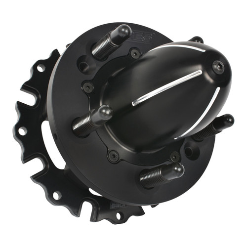 Joes Racing Products 25315-F-V2 Wheel Hub, Front, 5 x 5.00 in. Wheel Bolt Pattern, 8 x 7 in. Rotor Bolt Pattern, Floater, Bearings/Dust Cap/Hardware, Billet Aluminum, Black Anodized, Each