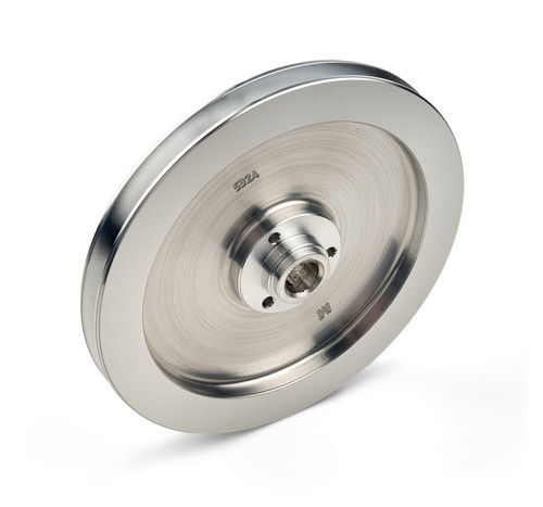 March Performance 532 Power Steering Pump Pulley, V-Belt, 1 Groove, Press-On, 7 in. Diameter, Aluminum, Clear Powder Coat, Mopar Federal Pumps, Each