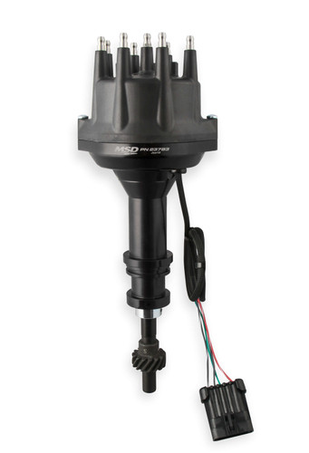 MSD Ignition 23783 Distributor, Pro Billet Dual Sync EFI, Hall Effect, Electronic Advance, HEI Style Terminal, Black, 351W, Small Block Ford, Each