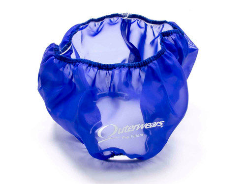 Outerwears 10-1004-02 Air Filter Wrap, Pre Filter, Round, 14 in. Diameter, 5 in. Tall, Outerwears Logo, Polyester, Blue, Each