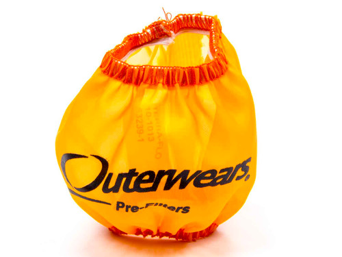 Outerwears 10-1013-05 Breather Wrap, Pre Filter, Round, 3 in. Diameter, 2.5 in. Tall, Outerwears Logo, Polyester, Orange, Each