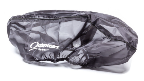 Outerwears 10-1294-01 Air Filter Wrap, Pre Filter, Oval, 17 in. Long, 6 in. Width, 5 in. Tall, Top, Outerwears Logo, Polyester, Black, Each