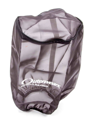 Outerwears 20-1380-01 Air Filter Wrap, Pre Filter, 6 in. OD Base, 5 in. OD Top, 9 in. Tall, Top, Water Repellent, Polyester, Black, Each