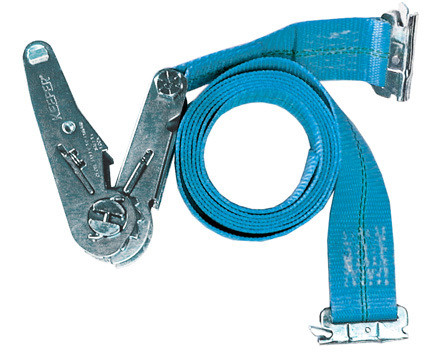 Pit-Pal Products PAL74116 Ratchet Tie Down, 2 in. Wide, 10 ft Long, 1666 lb Capacity, Adjustable, E-Track, Nylon Webbing, Blue, Each