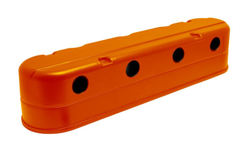 Professional Products 26014 Valve Cover, Smooth, Hidden Coils/Filler Cap, Hardware Included, Aluminum, Orange Powder Coat, GM LS-Series, Pair