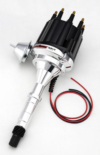 Pertronix Ignition D160710 Distributor, Billet Plug N Play, Magnetic Pickup, Mechanical/Vacuum Advance, HEI Style Terminal, Black, AMC V8, Each