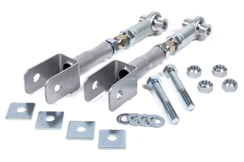 Steeda Autosports 555-4120 Trailing Arm, Rear, Lower, Tubular, Adjustable, Steel, Silver Powder Coat, Ford Mustang 2015-21, Pair