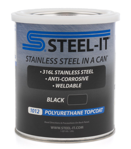 Steel-It FGPA1012Q Paint, Stainless Steel in. a Can, Urethane, Weldable, Non-Corrosive, Black, 1 qt Can, Each