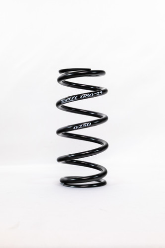 Swift Springs 080-250-250 B Coil Spring, Coil-Over, 2.5 in. ID, 8 in. Length, 250 lb/in Spring Rate, Steel, Black Powder Coat, Each