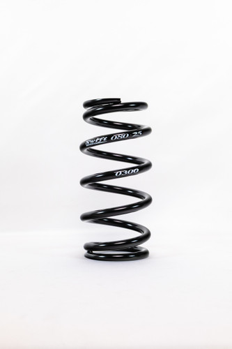 Swift Springs 080-250-300 B Coil Spring, Coil-Over, 2.5 in. ID, 8 in. Length, 300 lb/in Spring Rate, Steel, Black Powder Coat, Each