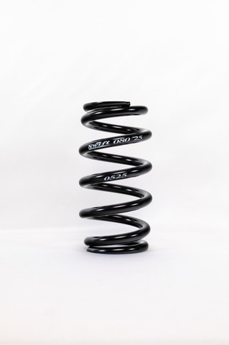 Swift Springs 080-250-525 B Coil Spring, Coil-Over, 2.5 in. ID, 8 in. Length, 525 lb/in Spring Rate, Steel, Black Powder Coat, Each