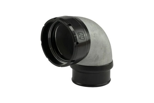Turbosmart USA TS-199-3023 Turbo Adapter Elbow, LockSleeve, 90 Degree, 2.5 in. Compressor Outlet to 2.5 in. Hose Barb, Aluminum, Natural, Each