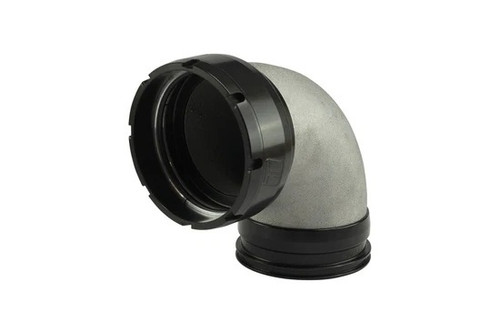 Turbosmart USA TS-199-3037 Turbo Adapter Elbow, LockSleeve, 90 Degree, 3 in. Compressor Outlet to 3 in. Vibrant HD Clamp/Plazmaclamp, Aluminum, Natural, Each