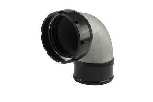 Turbosmart USA TS-199-3040 Turbo Adapter Elbow, LockSleeve, 90 Degree, 3 in. Compressor Outlet to 3 in. Hose Barb, Aluminum, Natural, Each