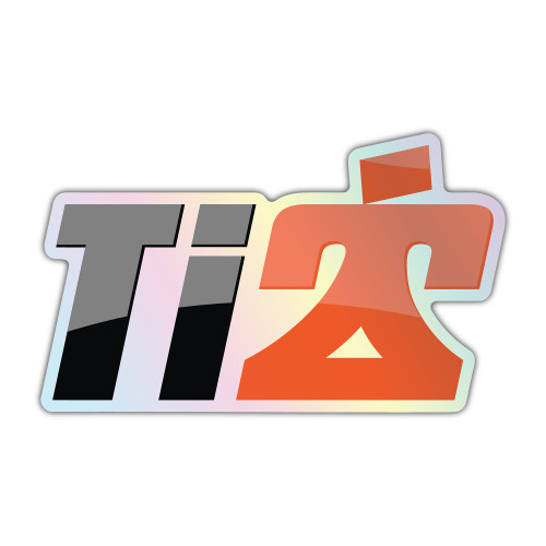 Ti22 Performance TIP0052 Logo Sticker, Ti22 Logo, 4.2 x 2.52 in, Holographic, Each