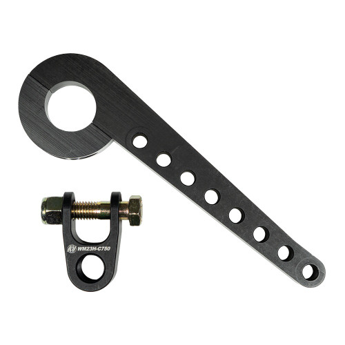 Wehrs Machine WM23912175C750 Steering Column Bracket, 1-3/4 in. Diameter Tube, Clamp/Bolt-On, 9-1/2 in. Length, Aluminum, Black Anodized, Each
