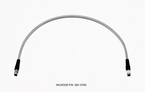 Wilwood 220-12762 AN Hose Assembly, Flexline, 25 in. Long, 3 AN Hose, 3 AN Straight Female to 3 AN Straight Female, Braided Stainless, PTFE Lined, Each