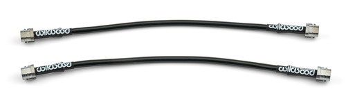 Wilwood 221-17403 Brake Hose Kit, Flexline, DOT Approved, 13.5 in. Long, 3 AN Hose, 3 AN Female Inlet, 3 AN Female Outlet, Black Rubber Coated, Front, Audi A4 1996-2009, Pair